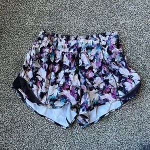 Lululemon Hotty Hot Shorts - Purple Floral, Size 6
